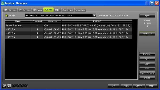 H802RA;4 ports(4096pixels) salve LED pixel controller;support Art-Net protocol for MADRIX,or marster controller(H803TV/ H803TC)