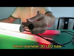 มุมมอง 3D 360 องศาไม่มีจุดไฟ 40 มม. หลอดไฟ LED DMX RGB LED พิกเซล