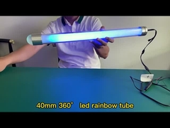 DC24V 40 มม. 360 ดู Milky White DMX SPI หลอด LED 5050 Rgb IC 3d Dmx Tube